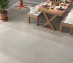 Ceramic tiles Milano (concrete imitation) indoor realisation