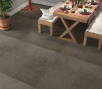 Ceramic tiles Ostuni (concrete imitation) indoor realisation