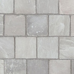 Natural grey kandla cobblestone (natural stone) top view